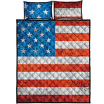Rough USA Flag Print Quilt Bed Set