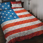 Rough USA Flag Print Quilt Bed Set