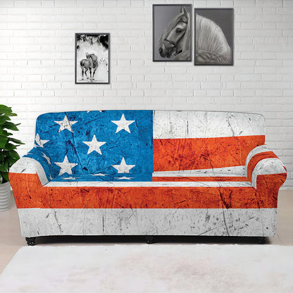 Rough USA Flag Print Sofa Cover
