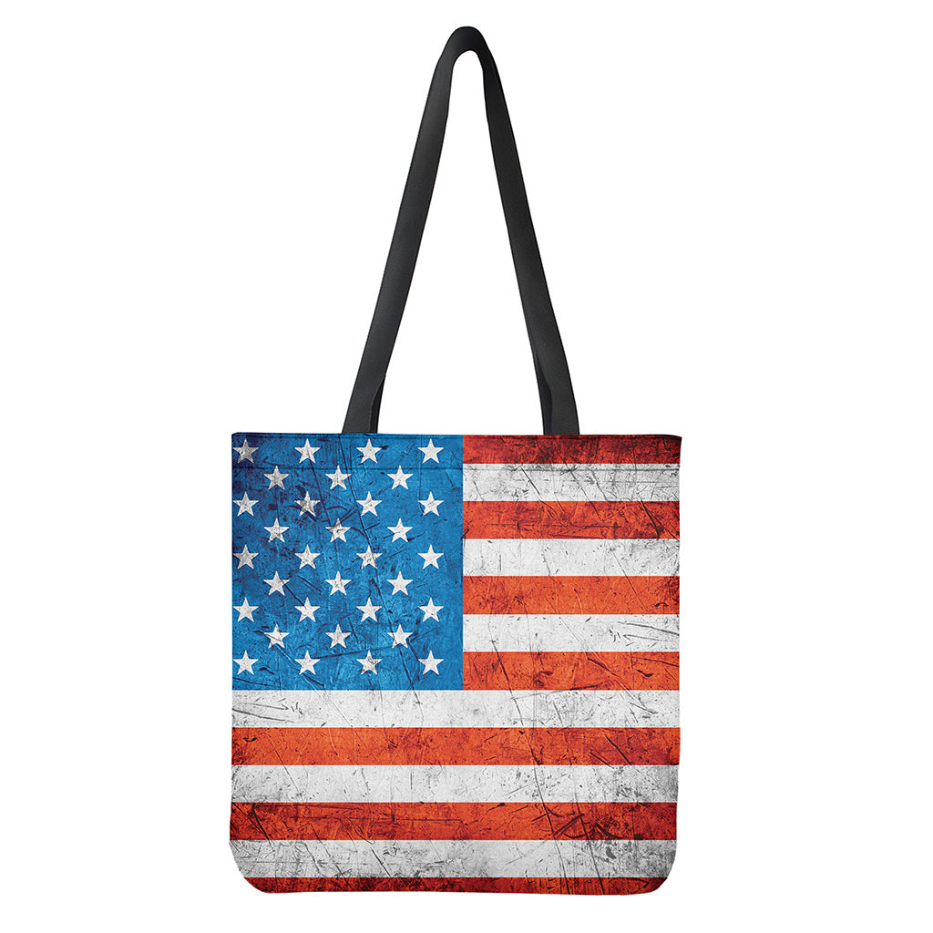 Rough USA Flag Print Tote Bag