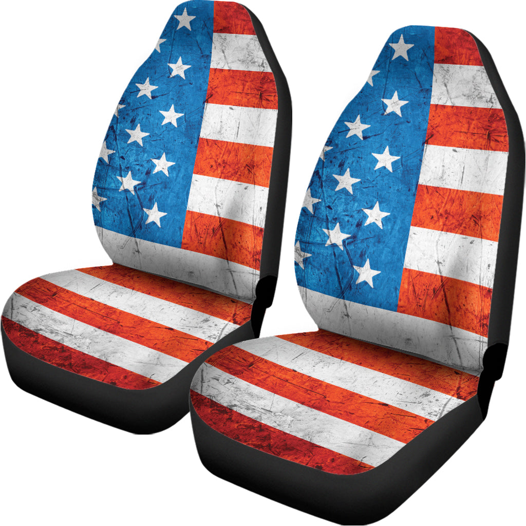 Rough USA Flag Print Universal Fit Car Seat Covers