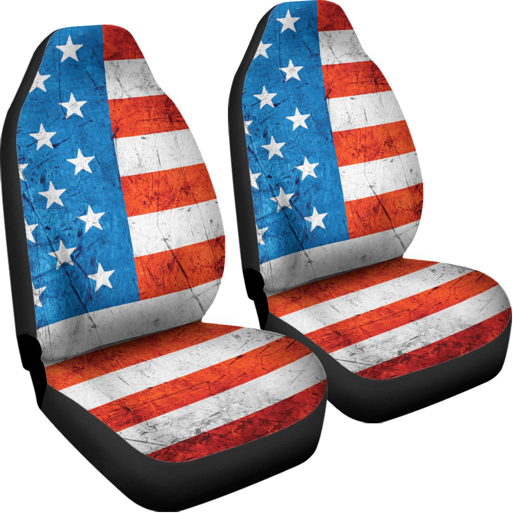 Rough USA Flag Print Universal Fit Car Seat Covers