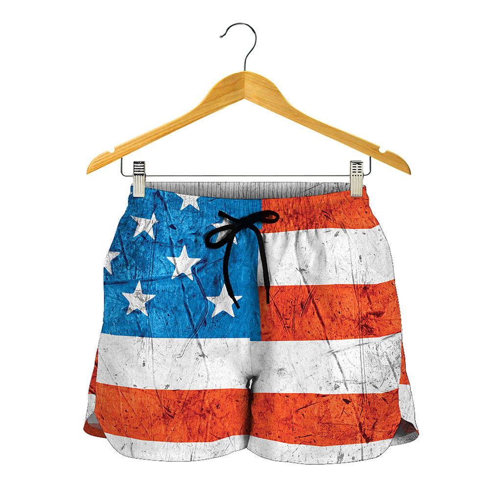 Rough USA Flag Print Women's Shorts