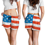 Rough USA Flag Print Women's Shorts