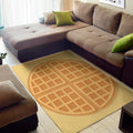 Round Waffle Print Floor Mat