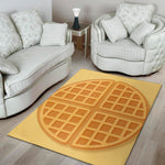 Round Waffle Print Area Rug