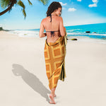 Round Waffle Print Beach Sarong Wrap