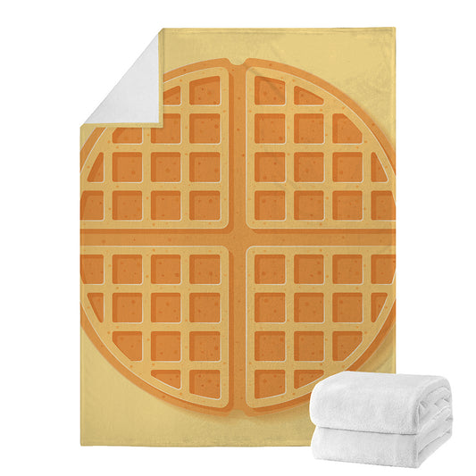Round Waffle Print Blanket