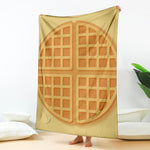 Round Waffle Print Blanket