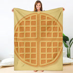 Round Waffle Print Blanket