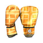 Round Waffle Print Boxing Gloves