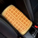 Round Waffle Print Car Center Console Cover