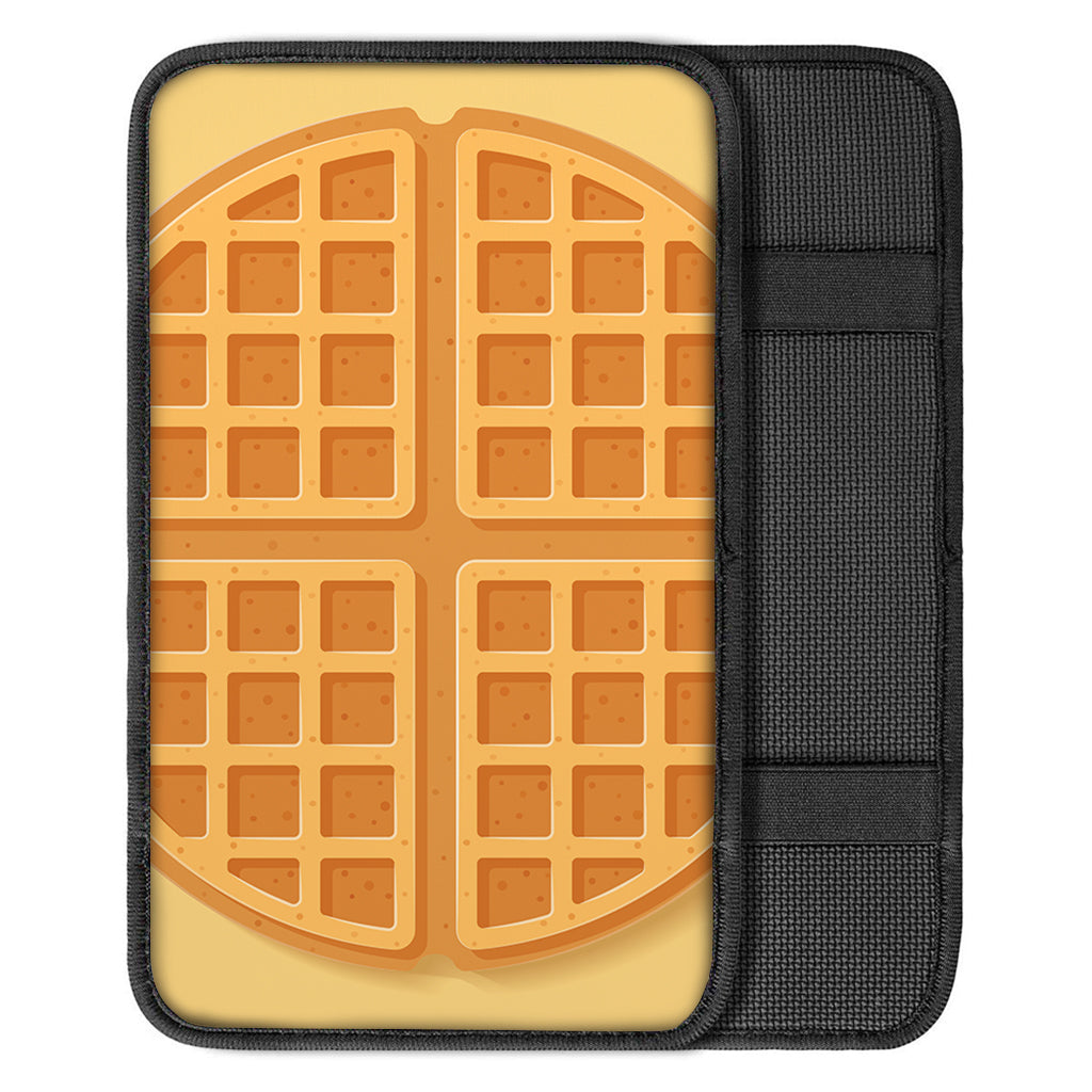 Round Waffle Print Car Center Console Cover