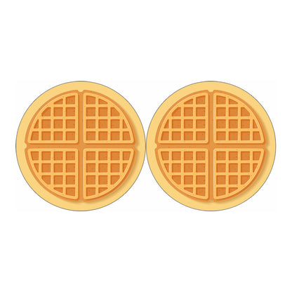 Round Waffle Print Car Coasters