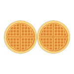 Round Waffle Print Car Coasters