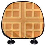 Round Waffle Print Car Headrest Covers