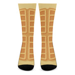 Round Waffle Print Crew Socks