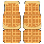 Round Waffle Print Front and Back Car Floor Mats