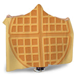 Round Waffle Print Hooded Blanket