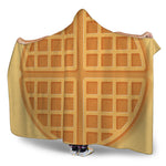 Round Waffle Print Hooded Blanket