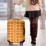 Round Waffle Print Luggage Cover