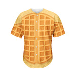Round Waffle Print Men's Baseball Jersey