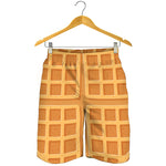 Round Waffle Print Men's Shorts