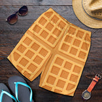 Round Waffle Print Men's Shorts