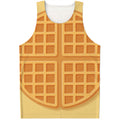 Round Waffle Print Men's Tank Top