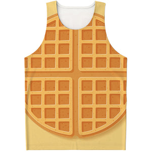 Round Waffle Print Men's Tank Top