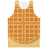 Round Waffle Print Men's Tank Top