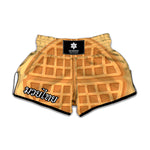 Round Waffle Print Muay Thai Boxing Shorts