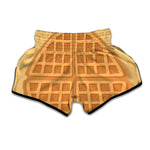 Round Waffle Print Muay Thai Boxing Shorts