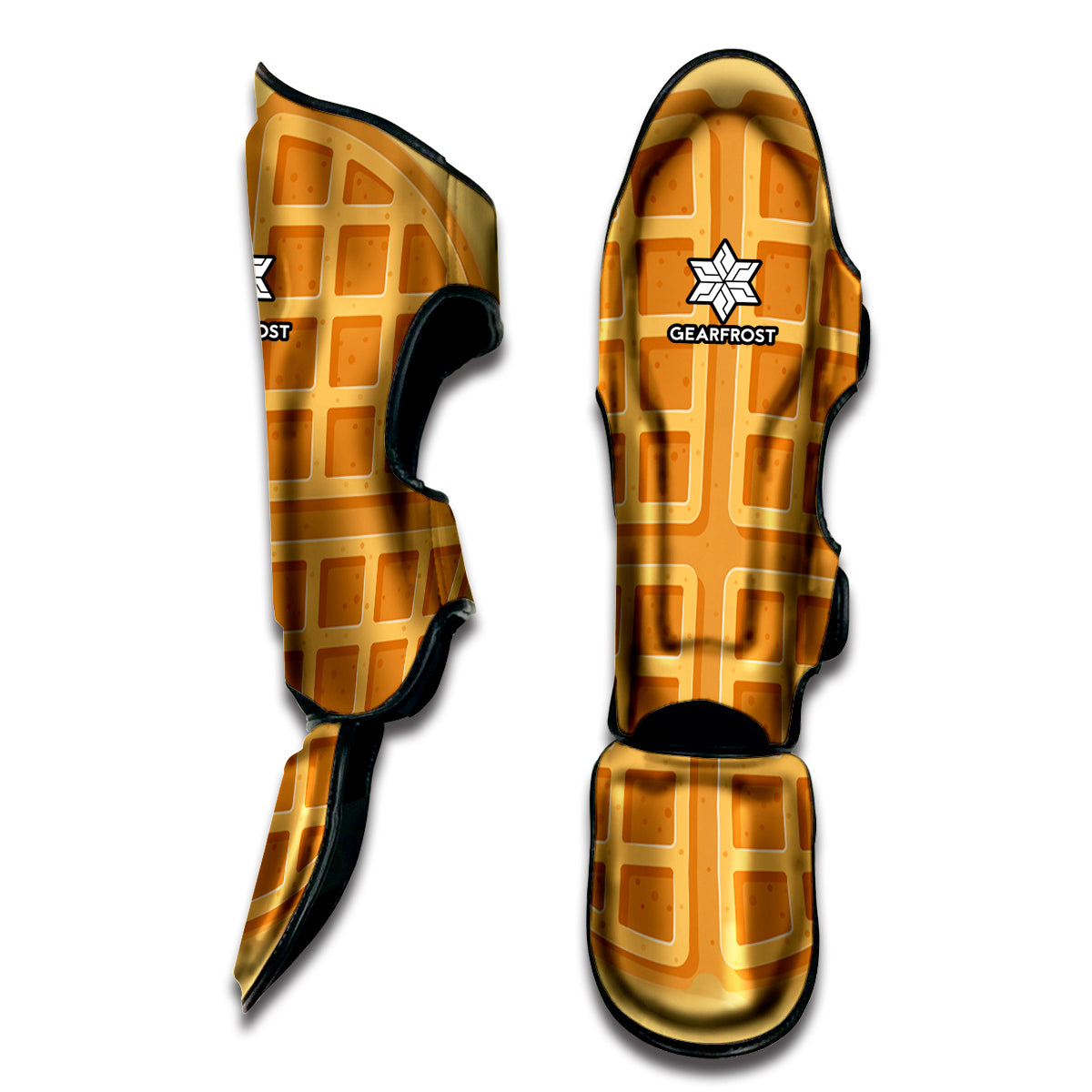 Round Waffle Print Muay Thai Shin Guard