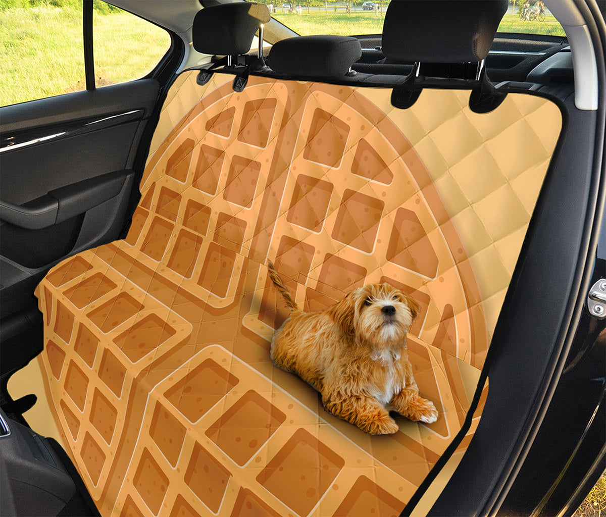 Round Waffle Print Pet Car Back Seat Cover