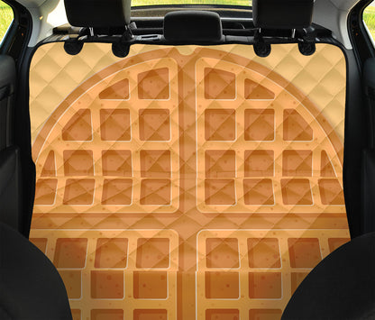 Round Waffle Print Pet Car Back Seat Cover