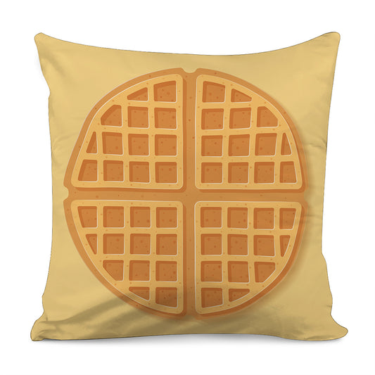 Round Waffle Print Pillow Cover