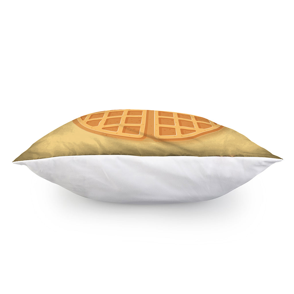 Round Waffle Print Pillow Cover