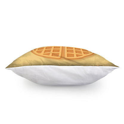 Round Waffle Print Pillow Cover
