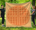 Round Waffle Print Quilt