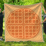 Round Waffle Print Quilt