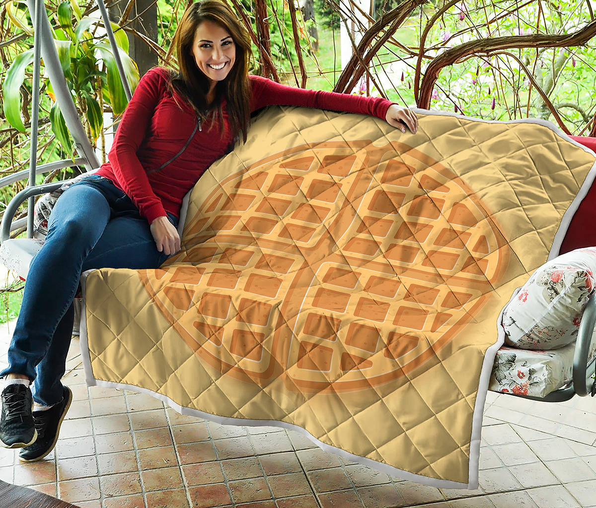 Round Waffle Print Quilt