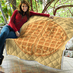 Round Waffle Print Quilt