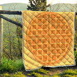 Round Waffle Print Quilt
