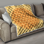 Round Waffle Print Quilt