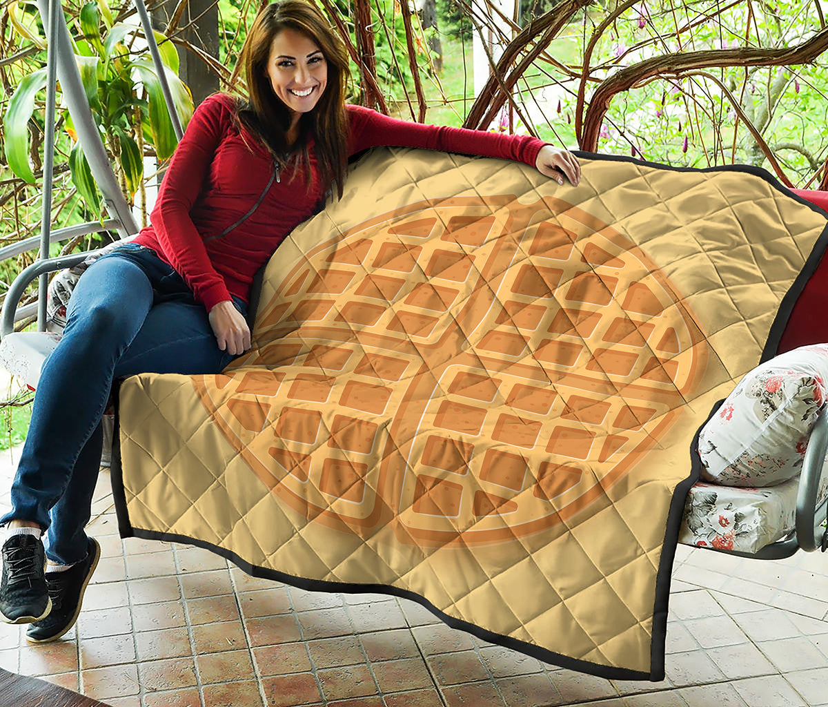 Round Waffle Print Quilt