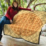 Round Waffle Print Quilt