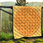Round Waffle Print Quilt