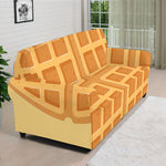 Round Waffle Print Sofa Cover