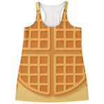 Round Waffle Print Women's Racerback Tank Top
